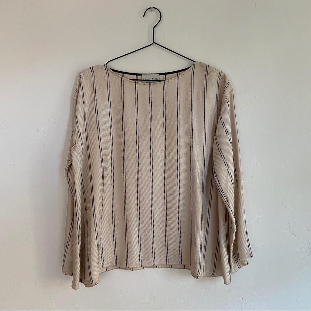 Giada Forte Striped Round Neck Top